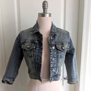 Crop denim jacket size Small